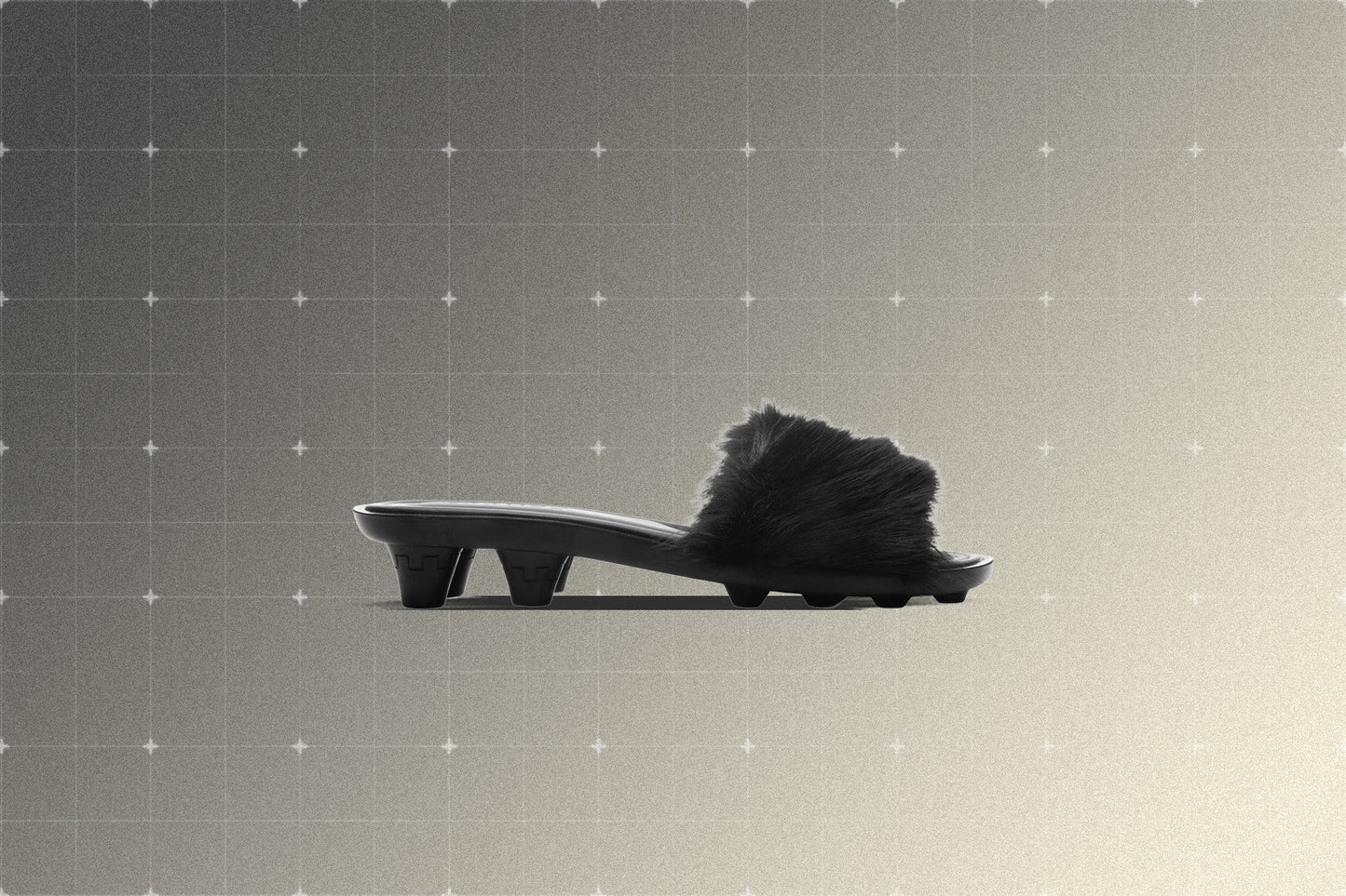 Puma x Fenty Women's Slide Chic Fur - Black/Silver