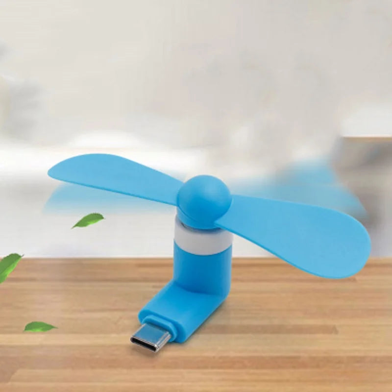 Mini Portable Type-c USB Fan 5v 1w Mobile Phone USB Gadget Fans Tester For Type-C Type C USB-C Mobile Phone Fan