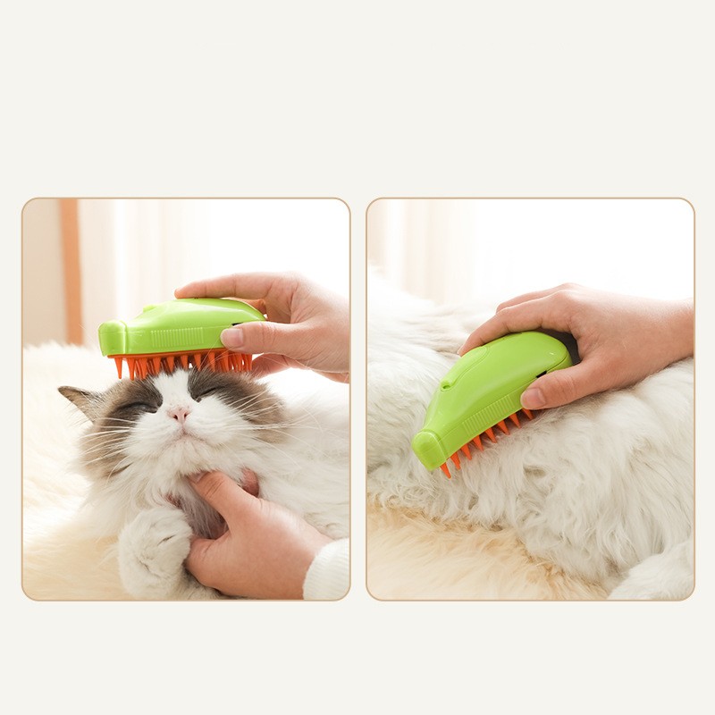3-in-1 Pet Steam Brush for Cats & Dogs – Groom, Clean & Massage
