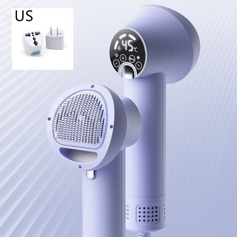 Smart Silent Pet Hair Dryer Brush – Low Noise Dog & Cat Grooming