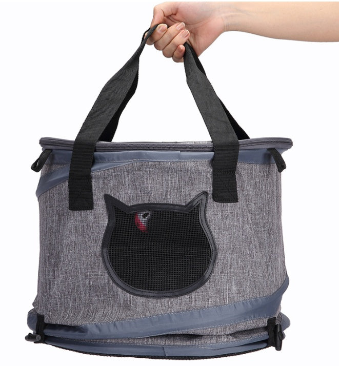 Foldable Pet Carrier Bag for Cats & Dogs – Lightweight Travel Bed