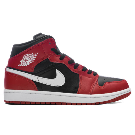 Air Jordan 1 Mid - Black/White/Gym Red