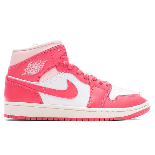 Women's Air Jordan 1 Mid - White/Sea Coral/Atmosphere