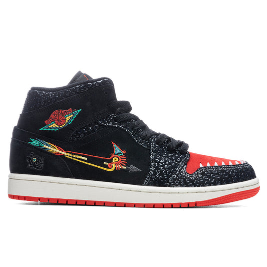 Air Jordan 1 Mid SE "Siempre Familia" - Black/Chile Red