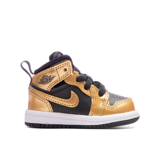 Air Jordan 1 Mid SE (TD) - Black/Metallic Gold/White