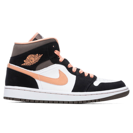 Women's Air Jordan 1 Mid SE - White/Apricot Agate