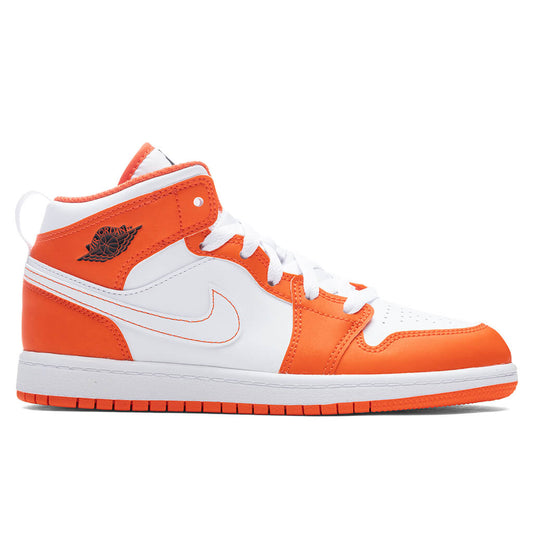 Air Jordan 1 Mid SE (PS) - Electro Orange/Black