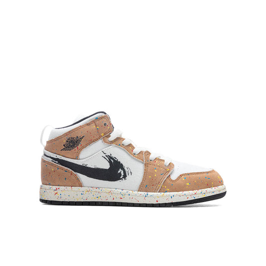 Air Jordan 1 Mid SE (PS) - Sail/Black/Cider