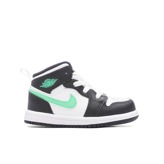Air Jordan 1 Mid (TD) - White/Green Glow/Black