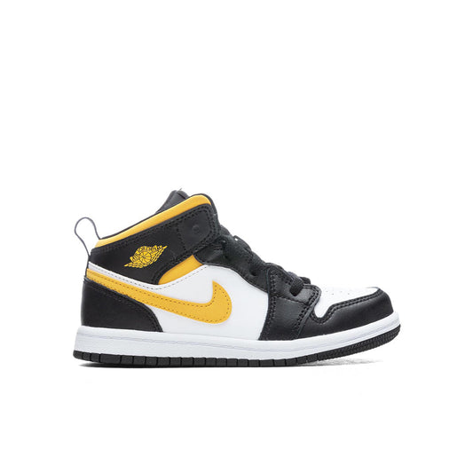 Air Jordan 1 Mid (TD) - White/Pollen/Black