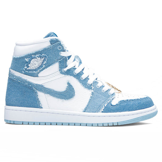 Women's Air Jordan 1 Retro Hi OG - White/Boarder Blue/Metallic Gold