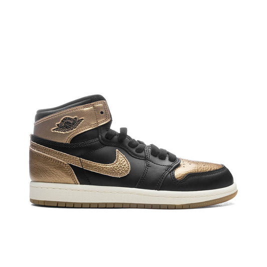 Air Jordan 1 Retro High OG (PS) 'Black and Gold' - Black/Metallic Gold/Sail