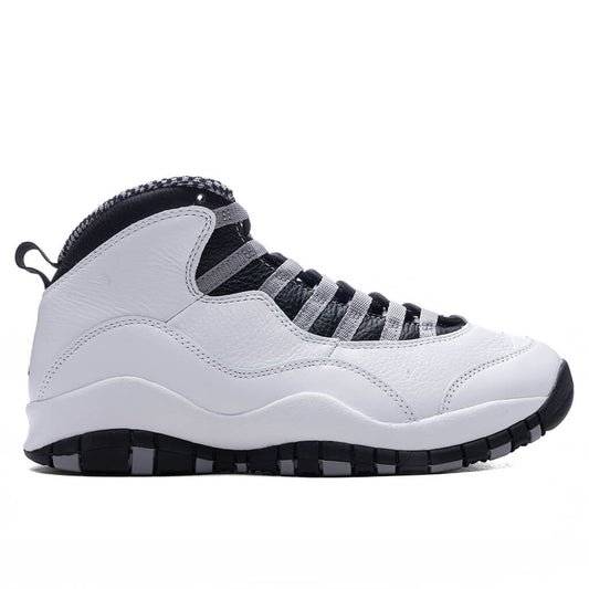 Air Jordan 10 Retro 'Steel' - White/Black/Light Steel Grey/Dark Powder Blue