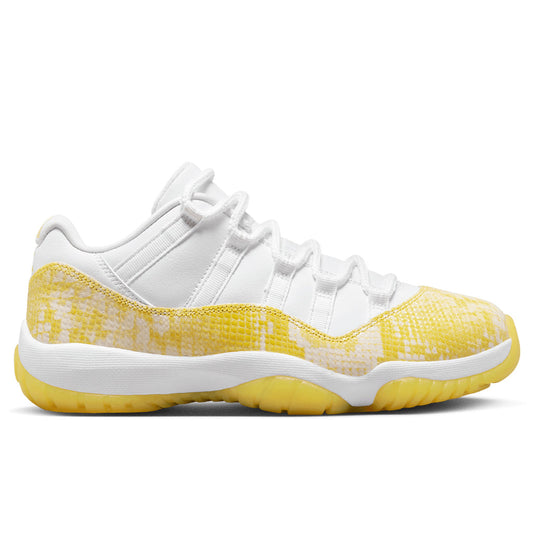 Women's Air Jordan 11 Retro Low Yellow Snakeskin - White/Tour Yellow/Sail