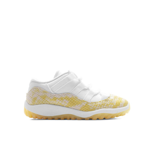 Air Jordan 11 Retro Low (TD) Yellow Snakeskin - White/Tour Yellow/Sail