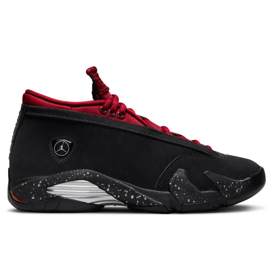 Women's Air Jordan 14 Retro Low 'Red Lipstick' - Black/Gym Red/Metallic Silver