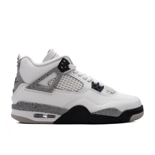 Air Jordan 4 Retro OG 'White Cement' (GS) - Summit White/Fire Red/Cement Grey/Black