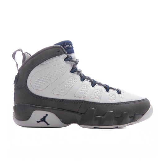 Air Jordan 9 Retro 'Flint Grey' (GS) - White/French Blue/Flint Grey