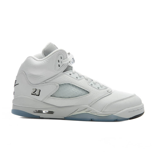 Air Jordan 5 Retro 'White Metallic' (GS) - White/Black/Metallic Silver