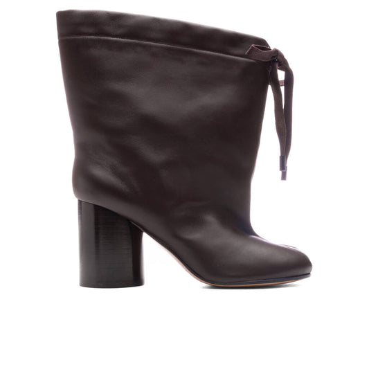 Brown Tabi Drawstring Ankle Boots - Chic Brown - Chic Brown