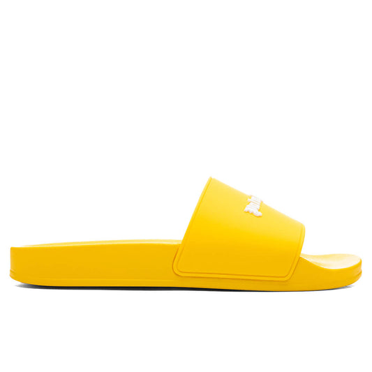 Classic Logo Pool Slider - Yellow Fluorescent