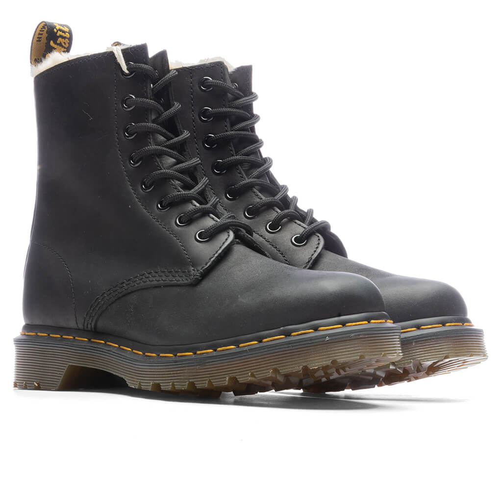 Women’s 1460 Faux Fur Lined Lace Up Boots - Black