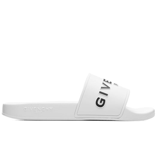 Slide Flat Sandal - White