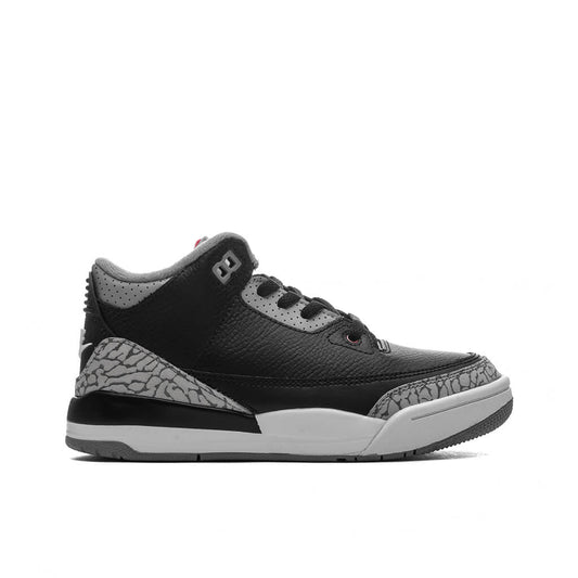 Air Jordan 3 Retro (PS) 'Black Cement' - Black/Fire Red/Cement Grey/Summit White