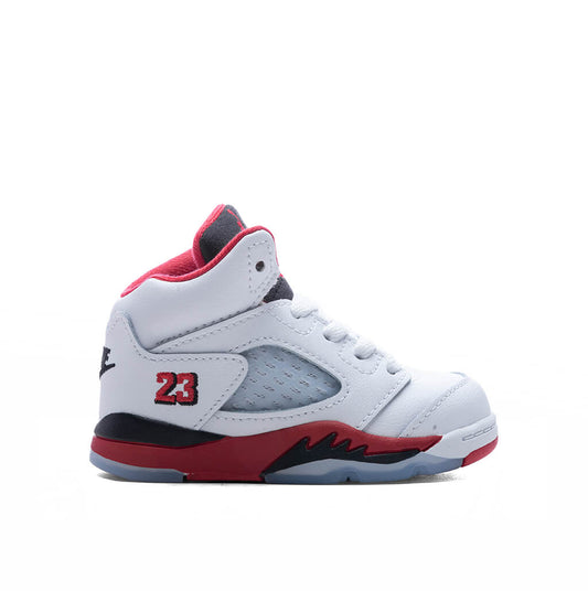 Air Jordan 5 Retro OG Fire Red 'Black Tongue' (TD) - White/Fire Red/Black