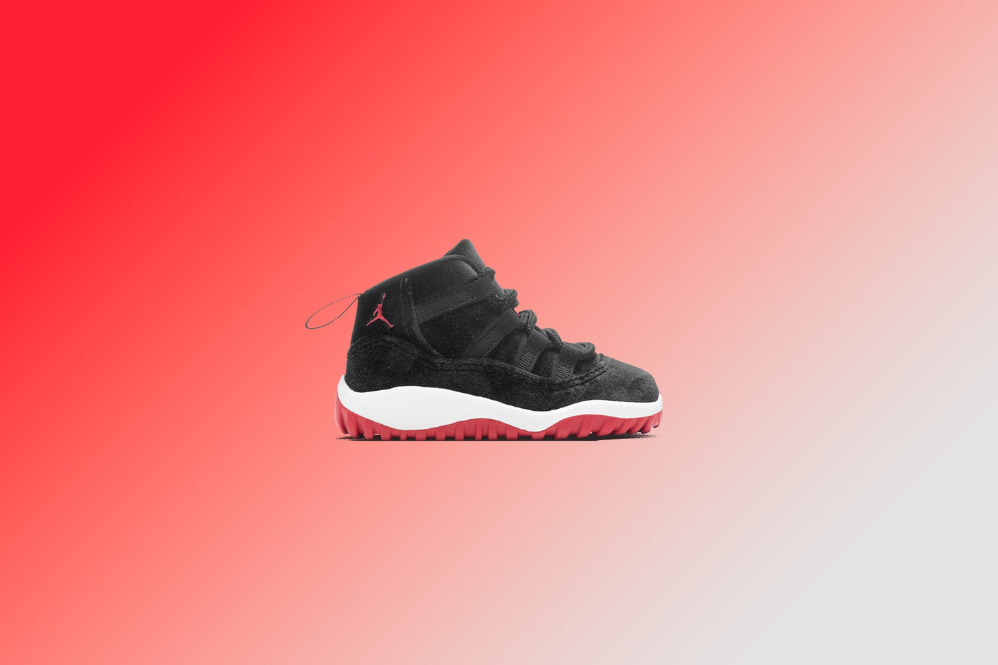 Jordan 11 Retro (TD) 'Bred Velvet' - Black/Gym Red/White