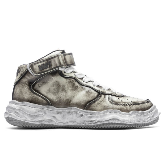 Wayne Brushed Patent Leather High - White