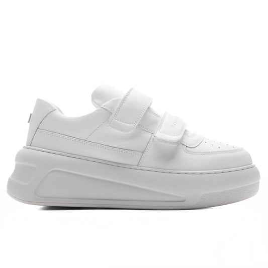 Velcro Strap Platform Sneakers - Optic White