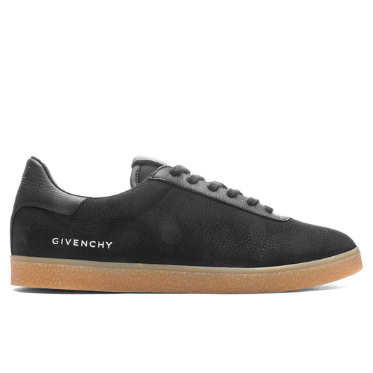 Town Nubuck and Leather Sneakers - Black