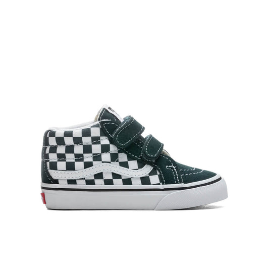 Toddler Sk8-Mid Reissue V "Checkerboard" - Scarab/True White