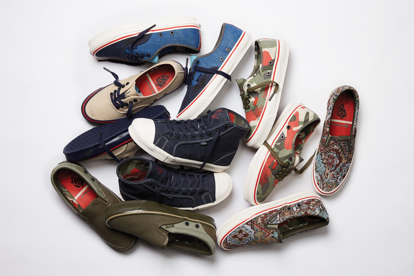 Vans Vault x Nigel Cabourn OG Classic Slip-LX - USMC Army Mix