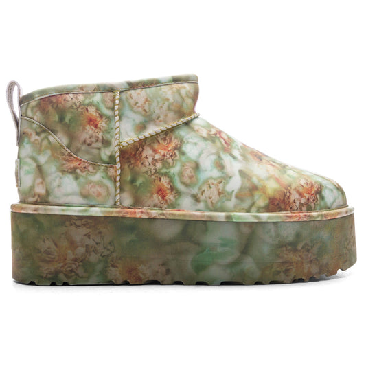 UGG x Collina Strada Classic Ultra Mini Platform - Green Floral