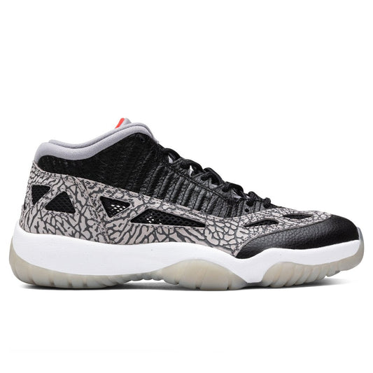 Air Jordan 11 Retro Low IE "Black Cement" - Black/Fire Red