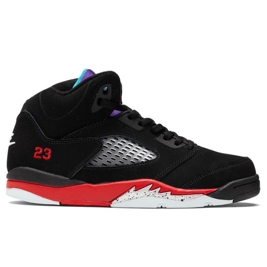 Air Jordan 5 Retro (PS) "Top 3" - Black/New Emerald/Fire Red/Grape Ice