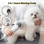Smart Silent Pet Hair Dryer Brush – Low Noise Dog & Cat Grooming