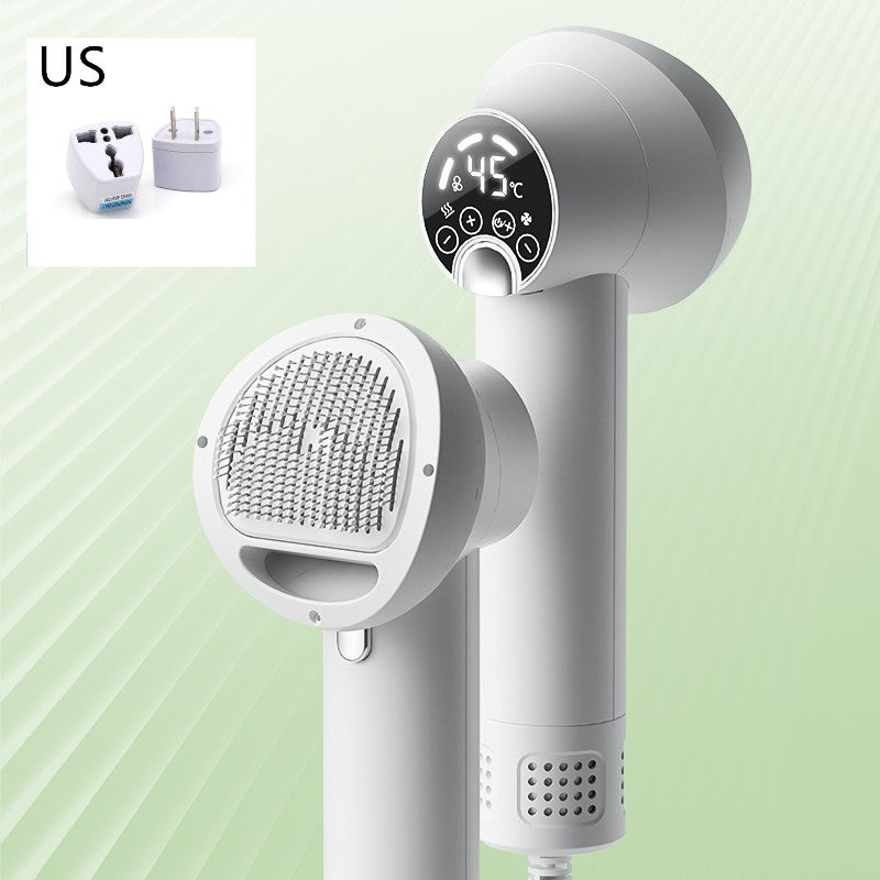 Smart Silent Pet Hair Dryer Brush – Low Noise Dog & Cat Grooming