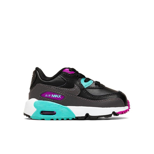 Toddler Air Max 90 Leather - Black/Metallic Dark Grey/Thunder Grey