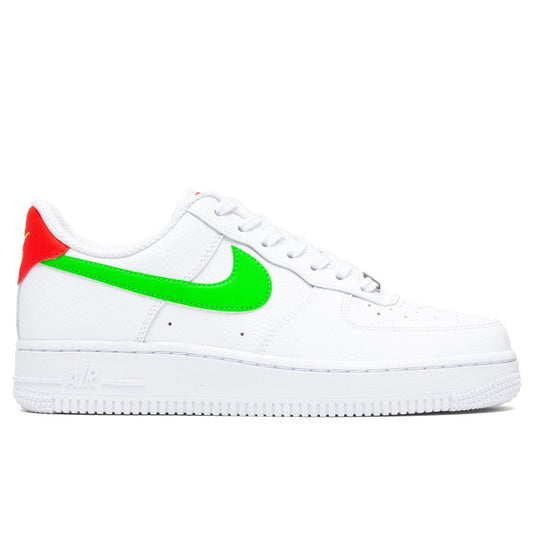 Women's Air Force 1 '07 - White/Laser Crimson/Green Strike