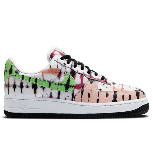 Women's Air Force 1 Low "Black Tie Dye" - White/Green Strike