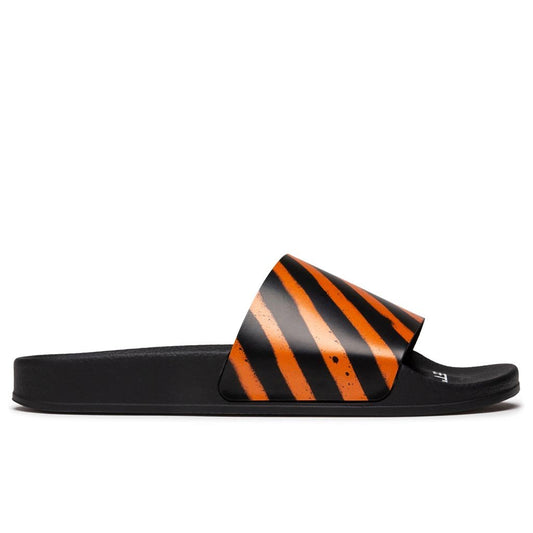Spray Stripes Slider - Black/Orange