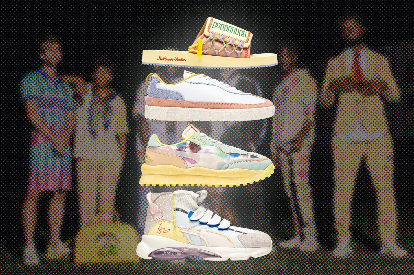 Puma x KidSuper Style Rider - White/Dusty Aqua